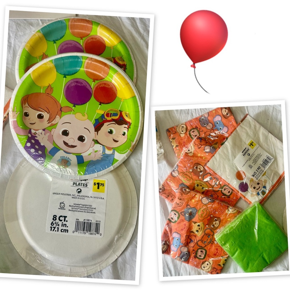 CoComelon Colorful Birthday Party Supplies Set